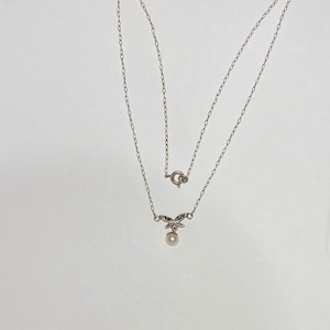 Vintage Art Deco Butterfly Sterling Silver Marcasite Real Pearl Necklace Choker
