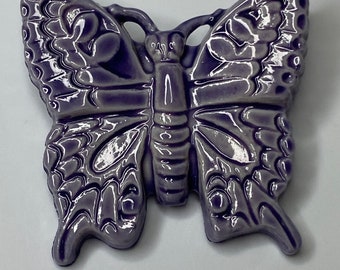 Vintage Purple Lavender Butterfly Molded Plastic Celluloid Early 1900's