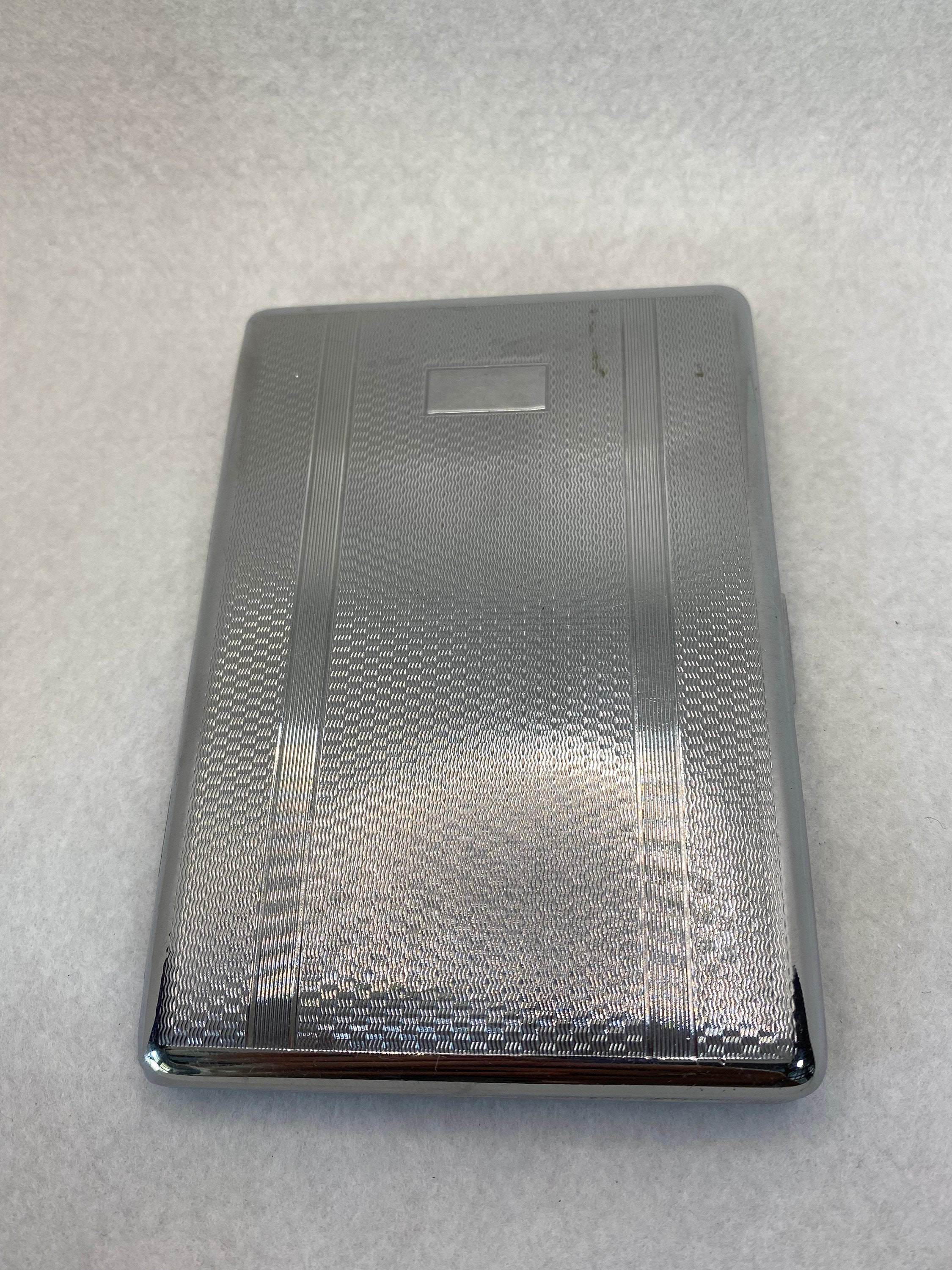 Vintage Hill Shenstone Chrome Square Cigarette Case