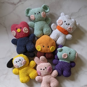 BT21 PDF patterns (digital download only) BT21minini crochet amigurumi pattern - Group OPTION - all 7 patterns