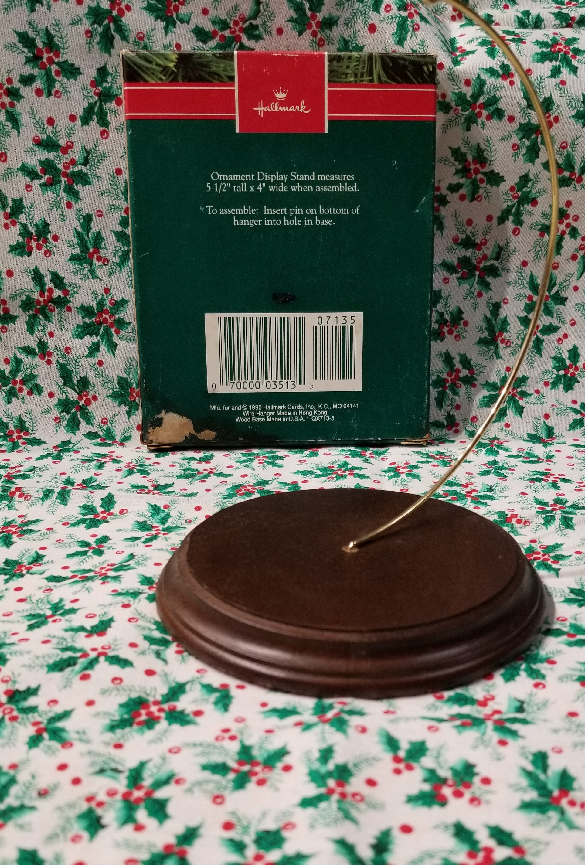 Hallmark Ornament Display Stand Solid Wood Base Ornament Etsy