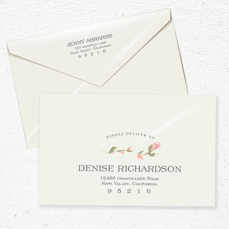 Printable Wedding or Bridal Shower Envelope Template Instant Etsy