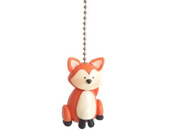 Woodland Fox Fan Pull Chain, Decorative Pull Chain - Etsy