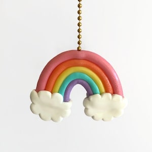 Rainbow Decorative Fan Pull Chain, Pull Chain, Rainbow Pull Chain, Rainbow Nursery Decor, Rainbow light