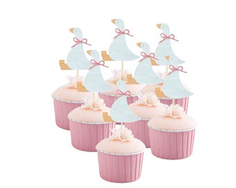 Goose Birthday Cupcake Toppers, Silly Goose Birthday, Goose Party, Goose ONE Banner,