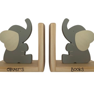 Bookends, Elephant Bookends, Nursery Bookends, Baby Shower Gift, Toddler Room Decor