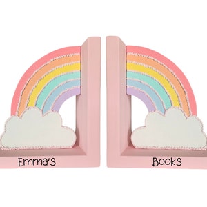 Bookends, Rainbow Bookends, Boho Baby Decor, Nursery Bookends, Baby Shower Gift