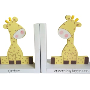 Bookends, Giraffe Bookends, Nursery Bookends, Baby Shower Gift, Toddler Room Decor