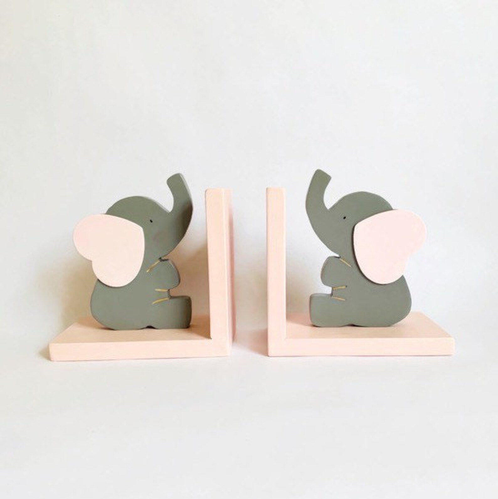 Bookends Elephant Bookends Nursery Bookends Baby Shower Etsy