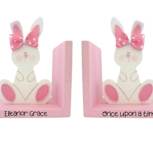 Bookends, Bunny Bookends, Nursery Bookends, Baby Shower Gift, Toddler Room Decor, Bunny Nursery Decor
