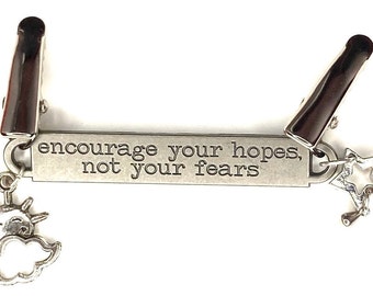 Encourage Your Hopes not Your Fears Shawl Gem/Cardigan Clip