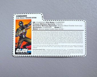 Vintage GI Joe Original 1998 Snake Eyes File Card