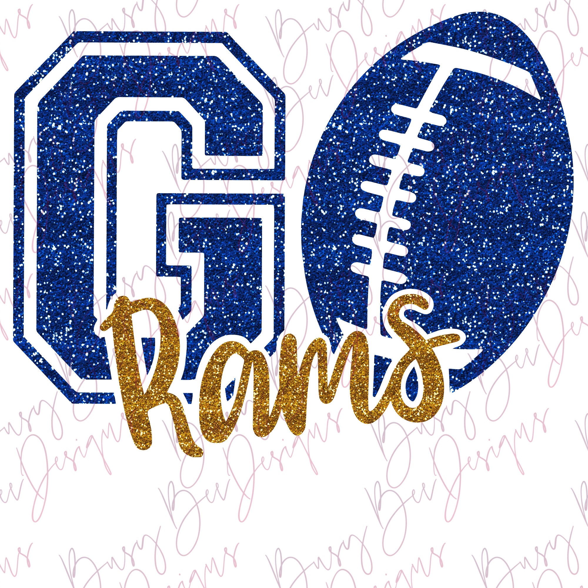 Go Rams Football Canva Frame - Etsy