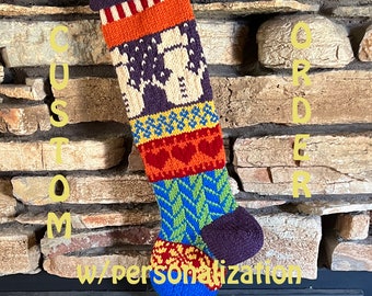 FOR CHRISTMAS 2024, Knit Christmas Stockings, Christmas Stockings, Personalized Knit Christmas Stocking, Knitted Christmas Stockings