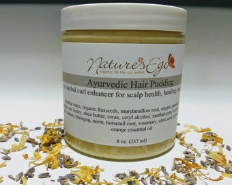 Ayurvedic Hair Pudding (99.9 % natural and organic, curl enhancer, rosemary, horsetail root, pumpkin seed oil)