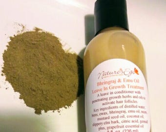 Bhringraj & Emu Oil Leave In Growth Treatment (hair growth, dandruff, hair fall, edges, balding)