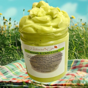 Avocado Hair Cream (chebe, amla, neem, cassia, horsetail root, shea butter, hempseed oil, hair butter, hair cream, sealant, moisturizer)