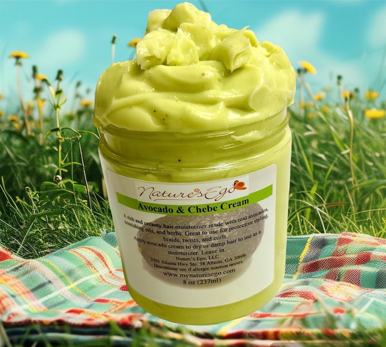 Avocado Hair Cream chebe, amla, neem, cassia, horsetail root, shea butter, hempseed oil, hair butter, hair cream, sealant, moisturizer image 1