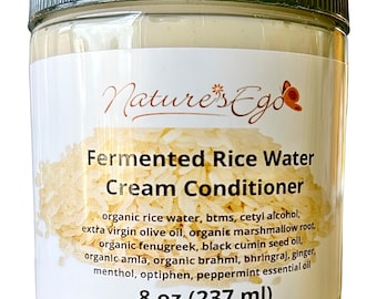Fermented Rice Water Cream Conditioner (black cumin seed, ayurvedic, fenugreek, healthy hair, deep conditioner, all hair types)
