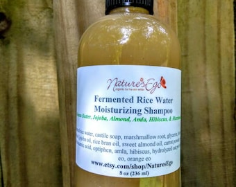 Fermented Rice Water Moisturizing Shampoo (babassu butter, jojoba, almond oil, amla, hibiscus, marshmallow root)