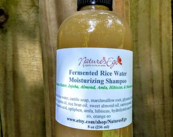 Fermented Rice Water Moisturizing Shampoo (jojoba, almond oil, amla, hibiscus, marshmallow root)