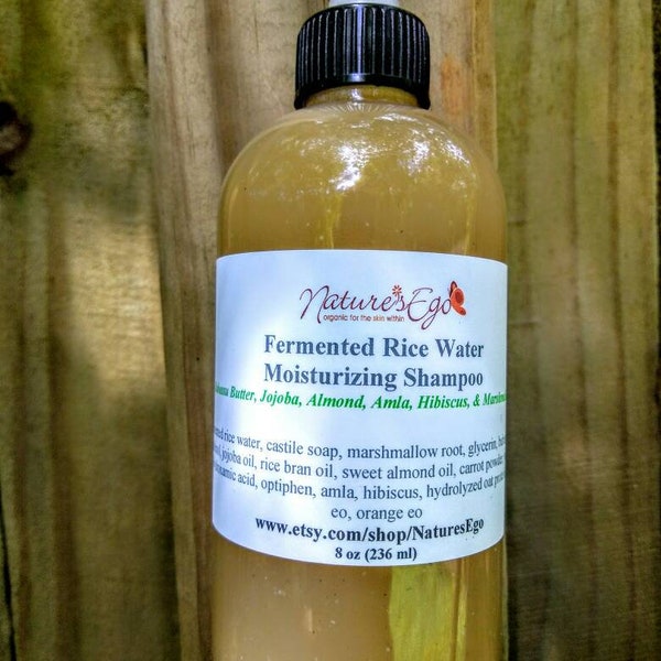 Fermented Rice Water Moisturizing Shampoo (jojoba, almond oil, amla, hibiscus, marshmallow root)