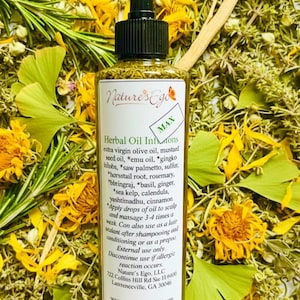 Herbal Oil Infusions MAX (emu oil, ginkgo biloba, sulfur, saw palmetto, mustard seed oil, rosemary (dht blocker, hair growth oil)