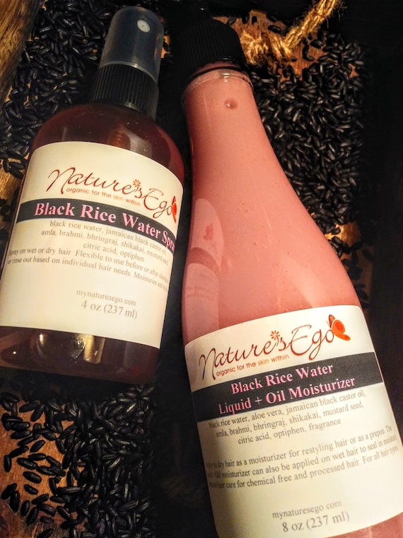 BLK Rice Water Hair Rinse (ayurvedic, black castor oil, hair rinse, conditioner)