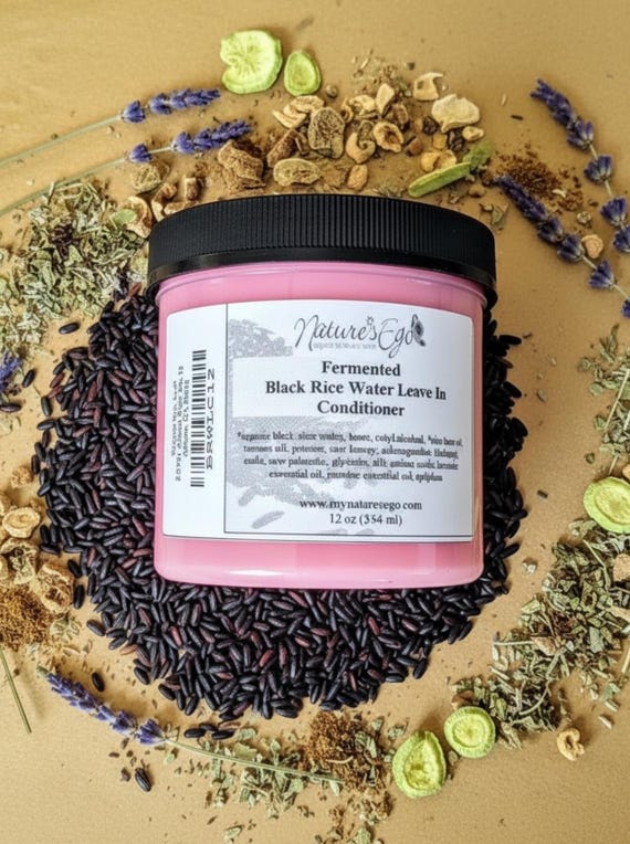 Fermented Black Rice Water Leave In Conditioner (moisturizing leave in, softening properties)