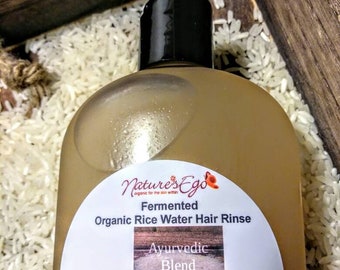 Organic Fermented Rice Water Hair Rinse (ayurvedic, black cumin seed oil, hair rinse, conditioner)