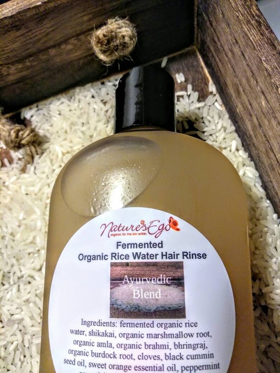 Organic Fermented Rice Water Hair Rinse Ayurvedic Black Etsy