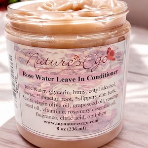 Rose Water Leave In Conditioner (detangler, rose water, rosehip seed oil)