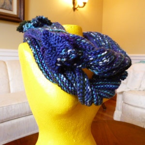 Blue/Purple Flowered Infinity Scarf