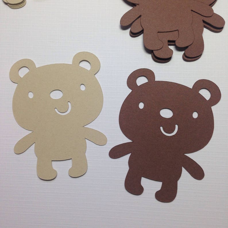 Teddy Bear Die Cuts Baby Shower Decorations First Birthday Etsy