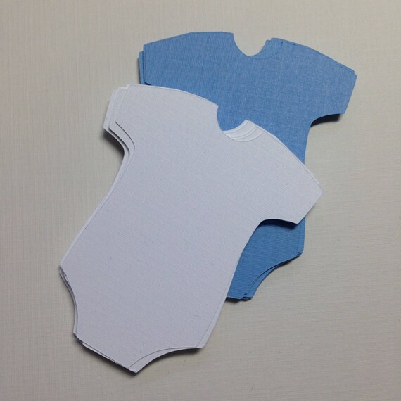 Items similar to Onesie Die Cuts 2.5" Blue and White Onesie Die Cuts