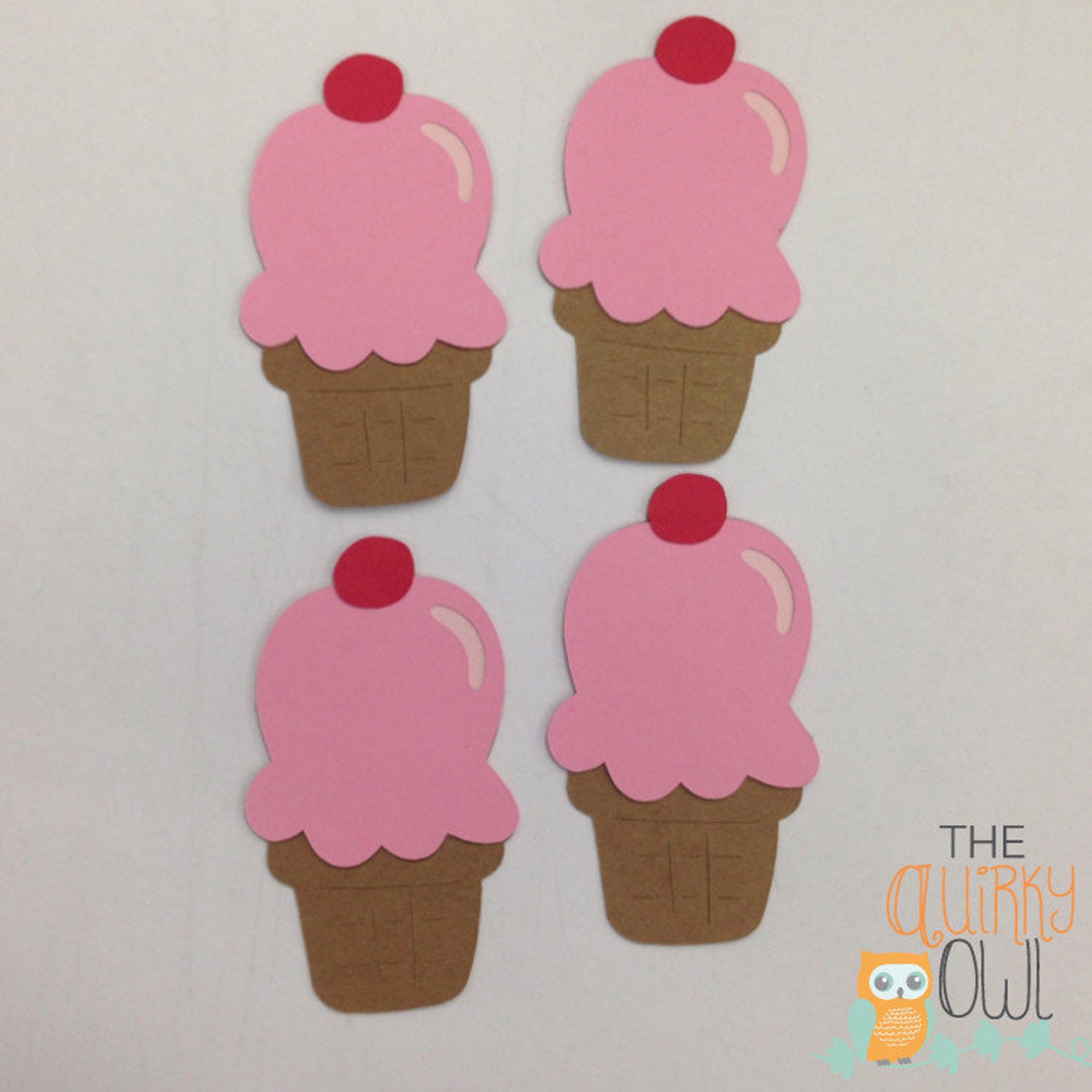Ice Cream Cone Die Cuts Paper Ice Cream Shapes Die Cuts for Etsy