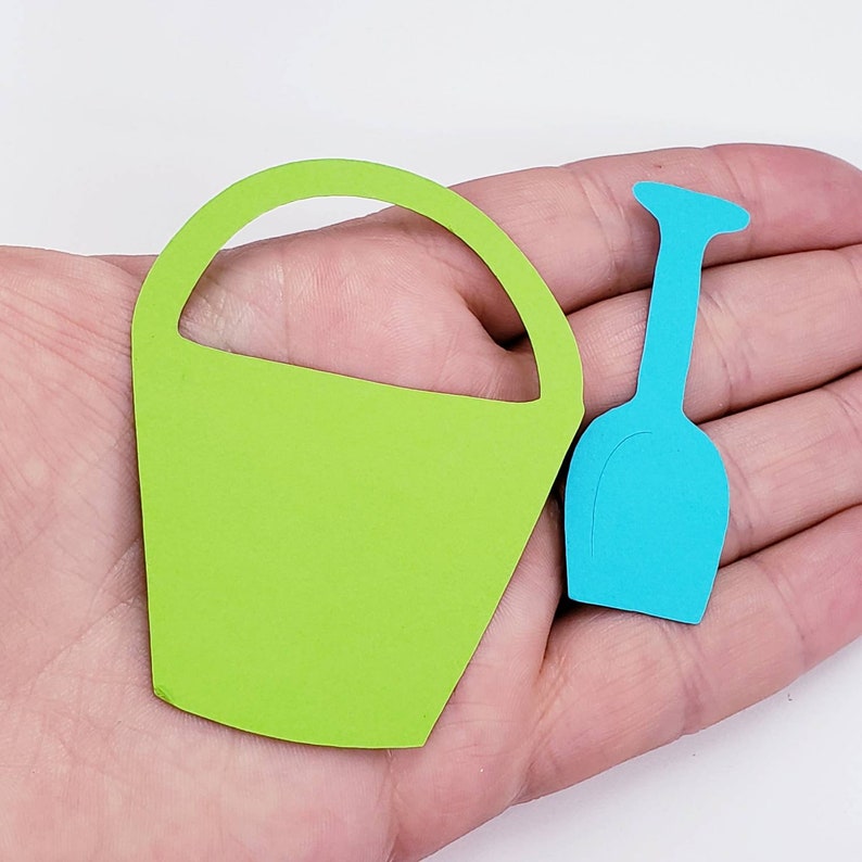 Pail and Shovel Die Cuts Paper Sand Bucket & Shovel Shapes Etsy Canada