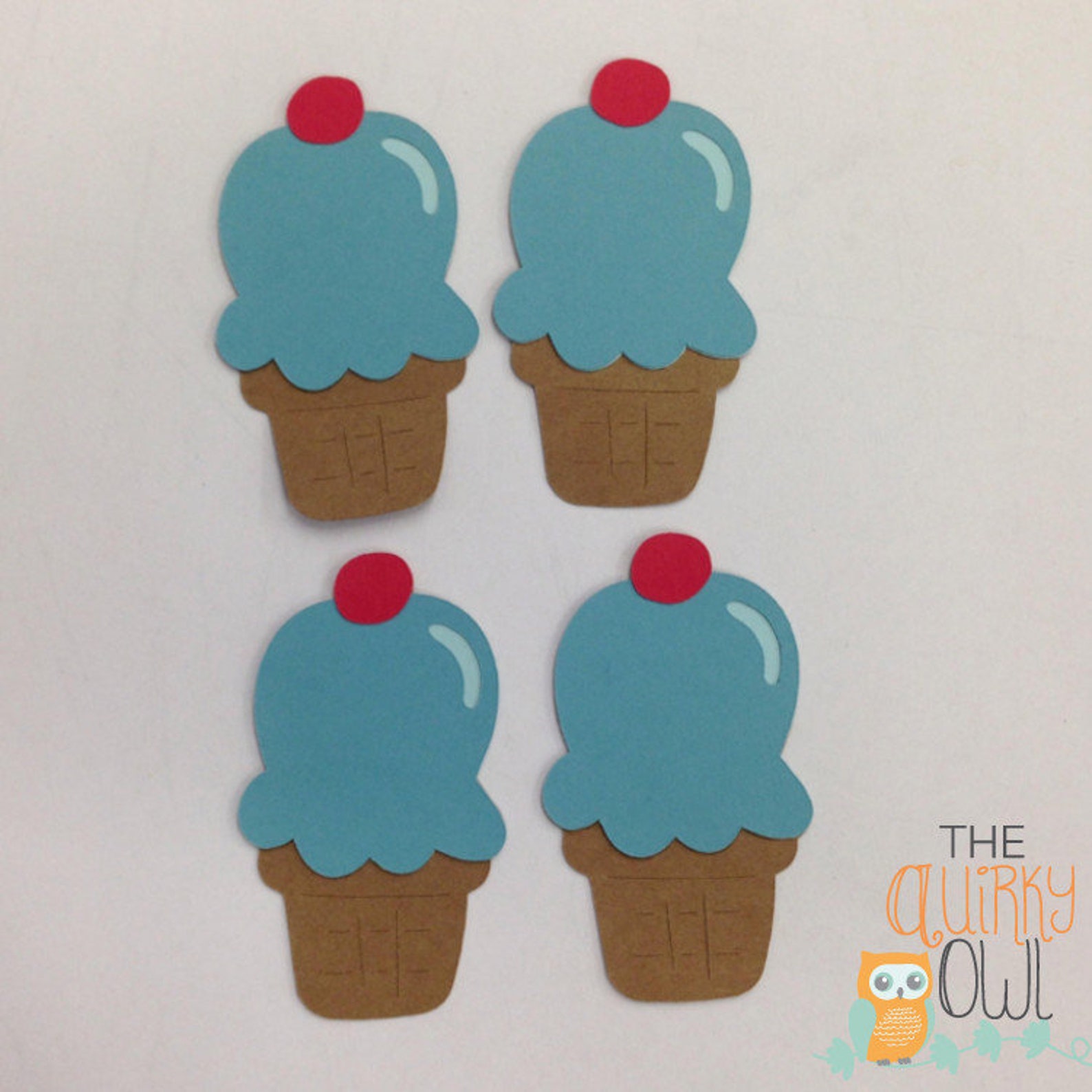 Ice Cream Cone Die Cuts Paper Ice Cream Shapes Die Cuts for Etsy