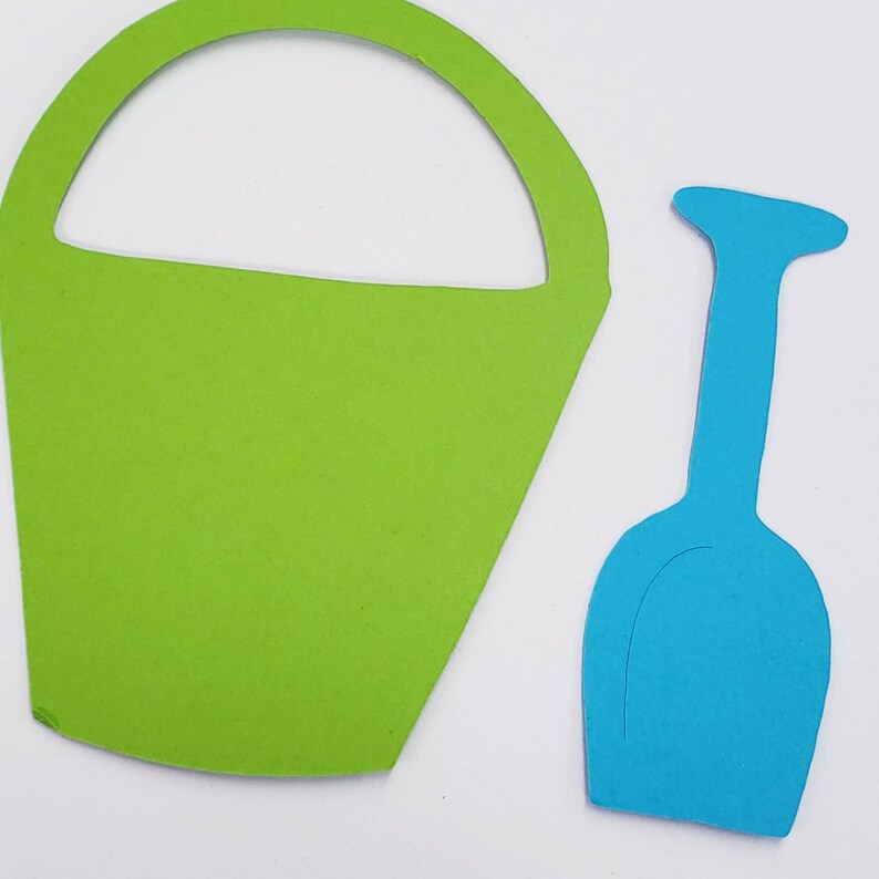 Pail and Shovel Die Cuts Paper Sand Bucket & Shovel Shapes Etsy Canada