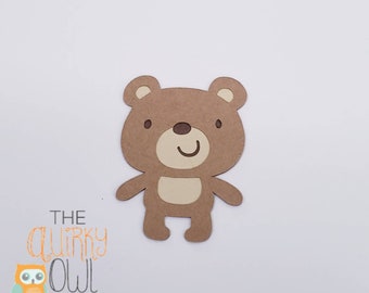 MINI Teddy Bear Die Cuts ~ Paper Bear Shapes, Forest Friends, Baby Shower Ideas, First Birthday Party, Friendly Forest Party Ideas,
