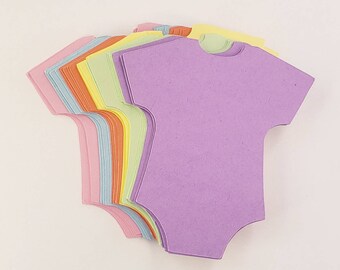 Baby Bodysuit Paper Die Cut Shapes, Cardstock Baby Bodysuit Outfit, Boy, Girl Baby Outfit Cut Outs, Baby Shower, Gender Neutral Baby Shower