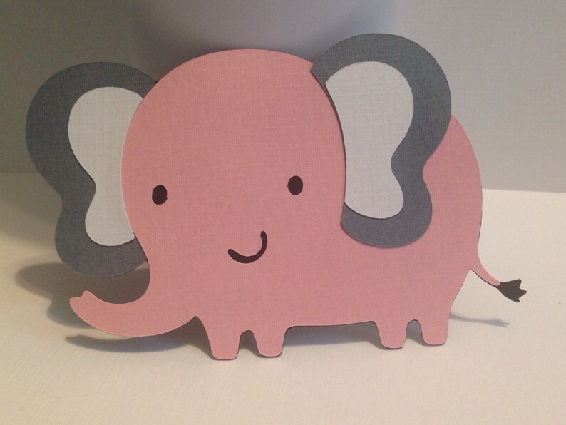 Elephant Baby Shower Decorations Pink Elephant Die Cuts Etsy