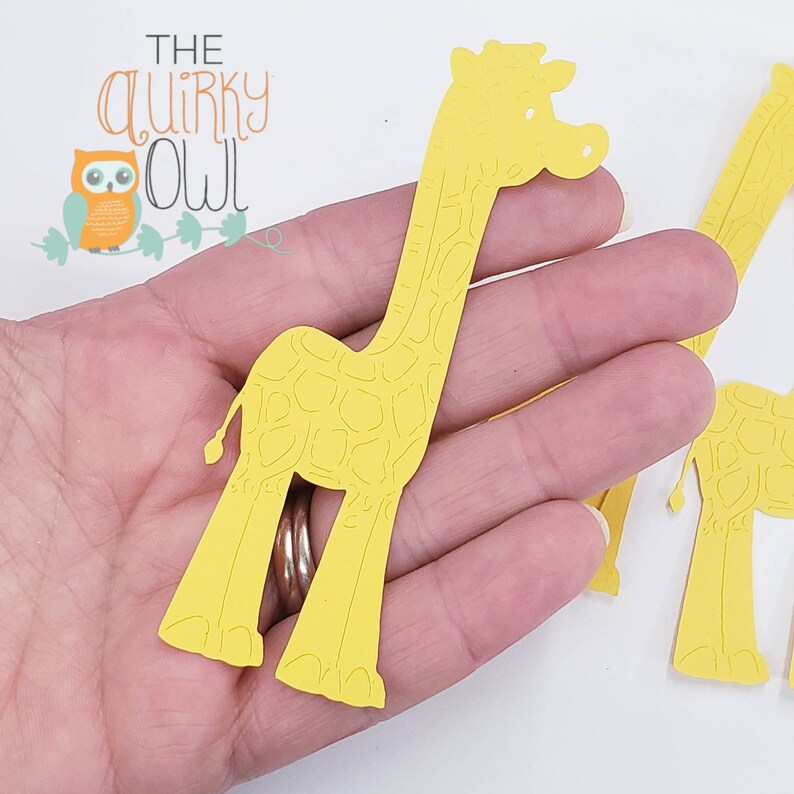 Giraffe Die Cuts Paper Giraffe Shapes Safari Friend Die Etsy