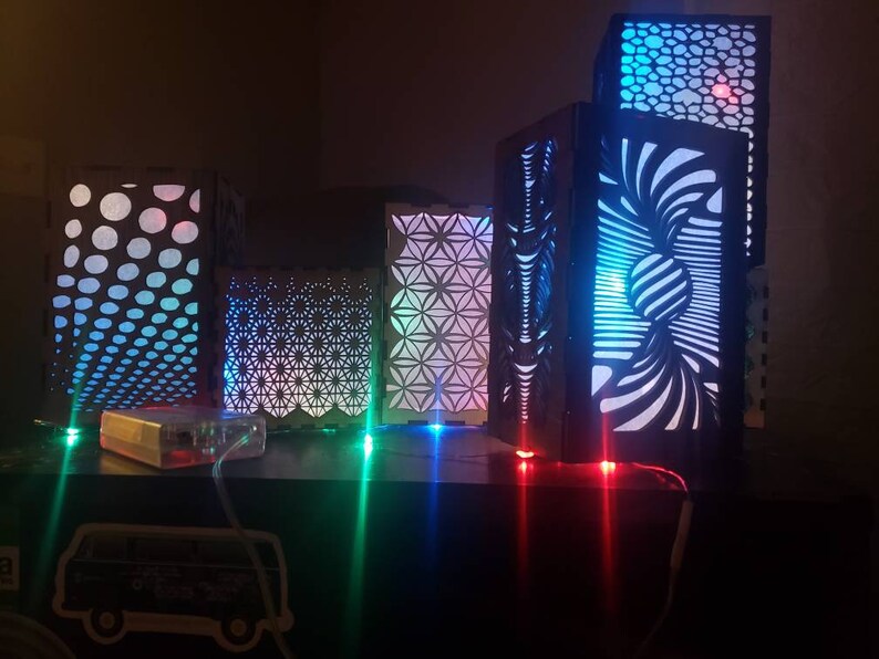 Beautiful Laser Cut multicolored light up lightbox lantern multiple size And design vary