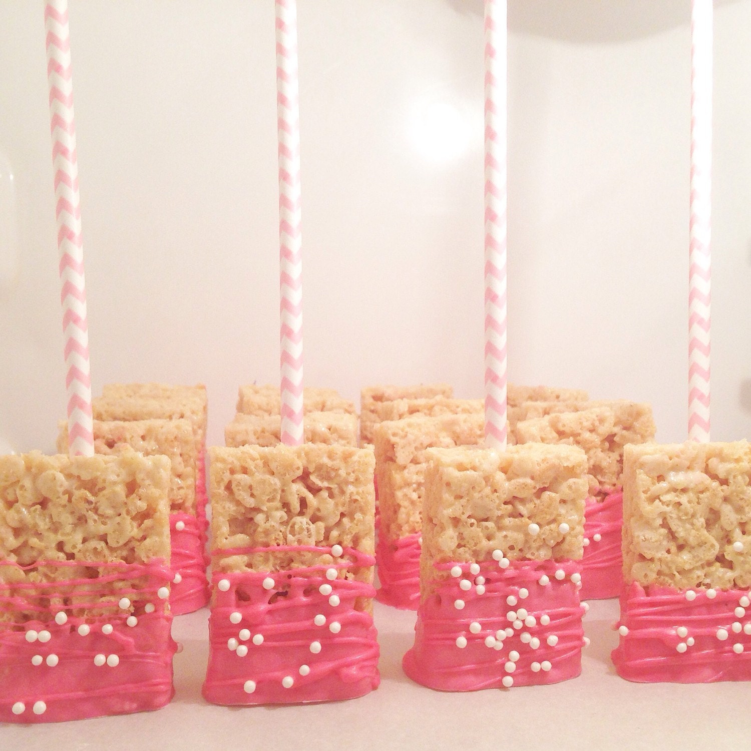 Step by Step: Rice Krispie Treats in Cakesicle Molds  Easy Party Favors  for Drive By Baby Shower 