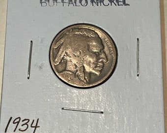 Beautiful 1934 Buffalo Nickel