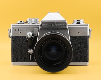 Cámara réflex de película Praktica LTL 3 de 35 mm de estilo vintage con objetivo Cambron de 35 mm F2.8.