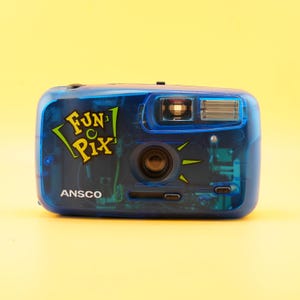 Vintage Ansco Fun Pix Blue 35mm Point & Shoot Film Camera