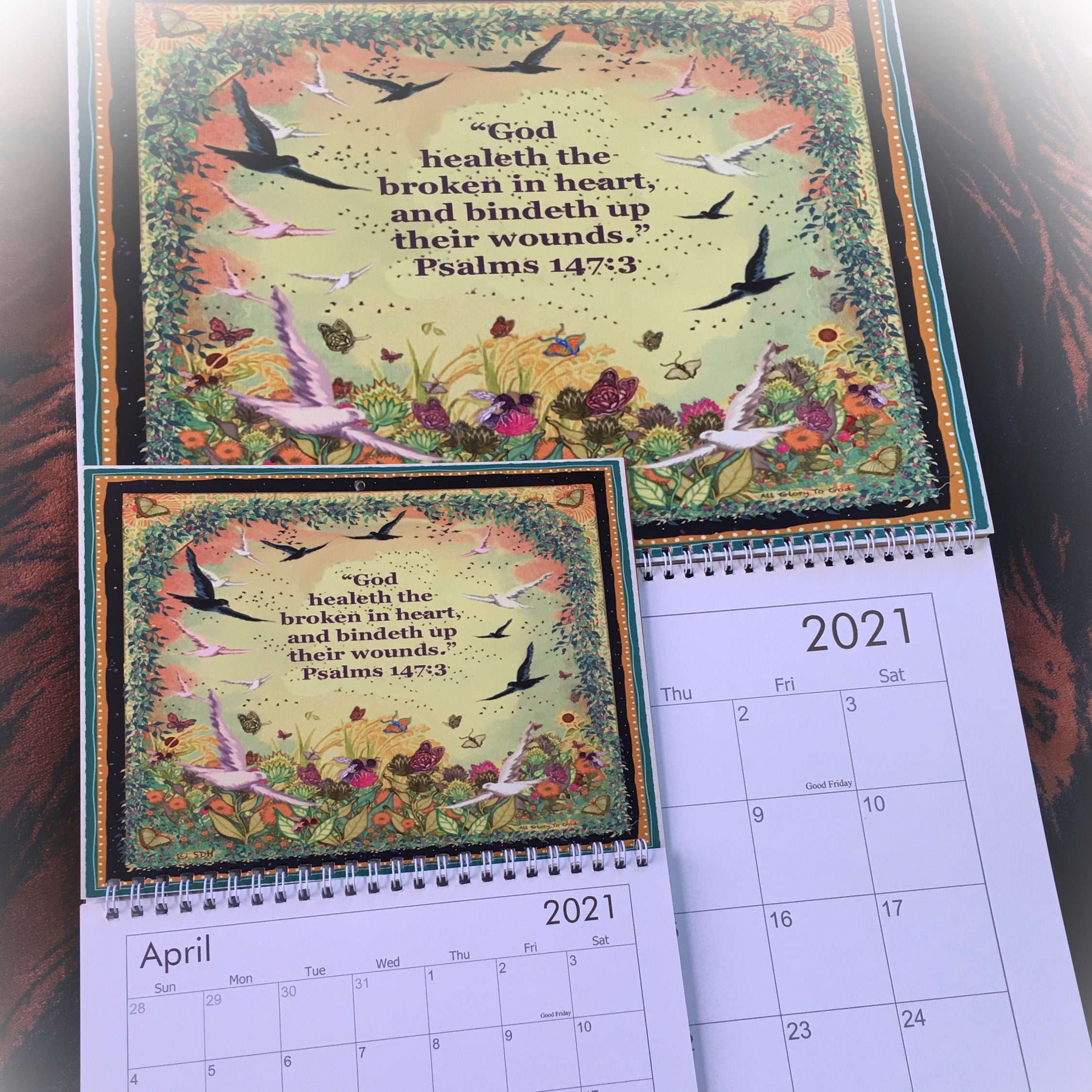 The 2021 Bible Promise Wall Calendar Designed & Illustrated by Etsy