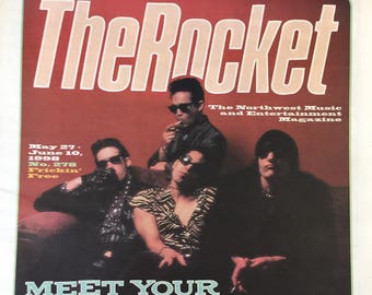 THE ROCKET Seattle 1998 Post Grunge newspaper The Makers Jello Biafra X Richard Meltzer Estrus Records